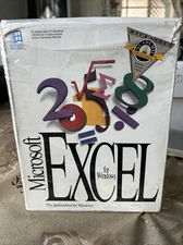 Vintage Microsoft Excel 4.0 on 3.5 HD Disk (New Open Box Sealed Disks)  for PC