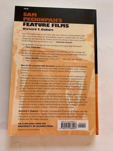 SAM PECKINPAH&rsquo;S FEATURE FILMS - 1ST. ED. BY BERNARD F. DUKORE | eBay