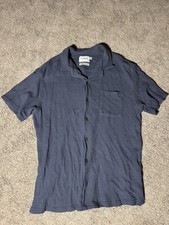 Medium Navy Blue Goodfellow  Co. button-up shirt