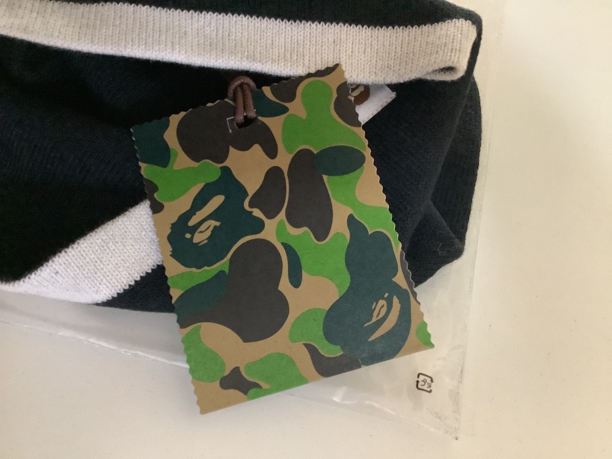 Authentic a bathing ape bape mad ape face beanie black new knit