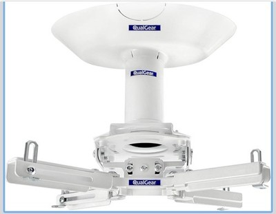 QualGear Pro-AV QG-KIT-CA-3IN-W Single Joist Ceiling Adapter, 3'' Projector Mount