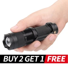 LED Tactical Flashlight Military Grade Torch Small Ultra Super Bright Light Lamp