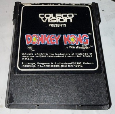 Vintage Donkey Kong ColecoVision Game Cart Only Black Coleco 1982 NTSC Arcade.