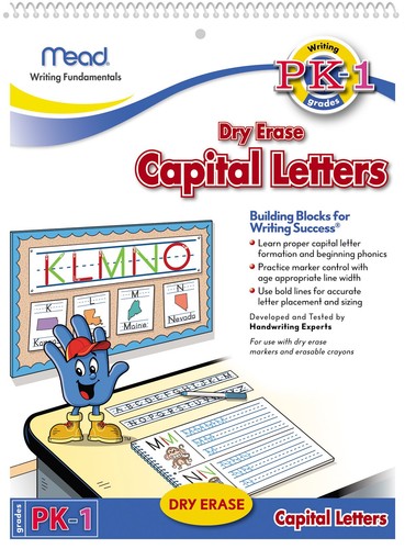 Mead Capital -Letters Dry -Erase Book, 10-5/8 x 8-Inches, 13 Pages (54210)