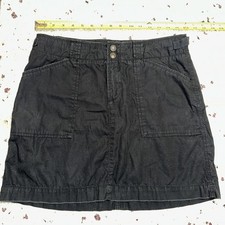 Vintage Gap Skirt Sz 6 Black Mini Cargo Utility Khaki Grunge Y2K Drawstring   