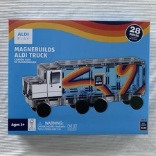 2025 ALDI Play 28 Piece Magnebuilds ALDI Delivery Truck VIRAL *FREE SHIPPING*