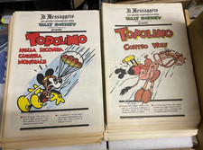 Topolino del messaggero lotto di 96 fascicoli dal 28 gen. 1989 al 12 gen. 1991