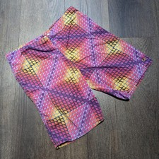 Vintage 90s Ocean Pacific Multi Colored Geometric Board Shorts