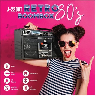 Vintage J-220BT Cassette Player with Bluetooth