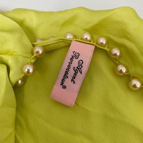 Agent Provocateur Francis Yellow Silk Faux Pearl Mini Gown XS *NO SIZE TAG*