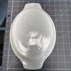 Vtg Pyrex 11.25" Milk Glass Casserole Dish Lid Only with Tab Handles