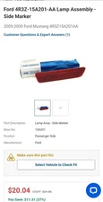 Genuine Ford Marker Lamp Assembly 4R3Z-15A201-AA
