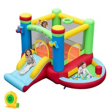 Inflatable Bounce House, Indoor/Outdoor Jumping Bouncy Castle with 480W Blower