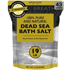 Dead Sea Salt Bath Salt 19 Lbs Fine Grain Bulk Better Absorbing Than Epsom Salt