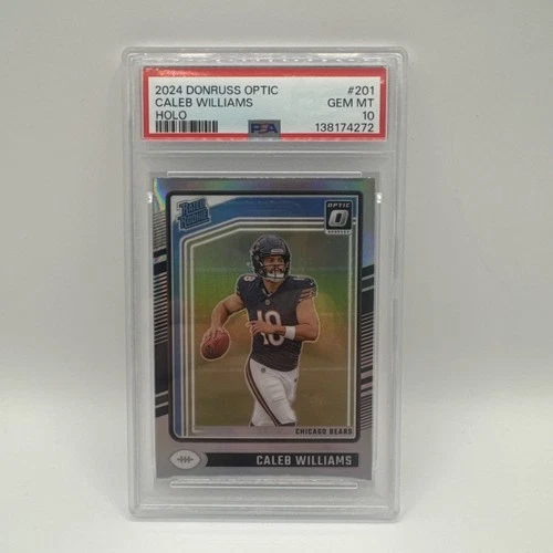 2024 Donruss Optic Caleb Williams Holo Prizm RC #201 PSA 10 Gem Mint Rookie