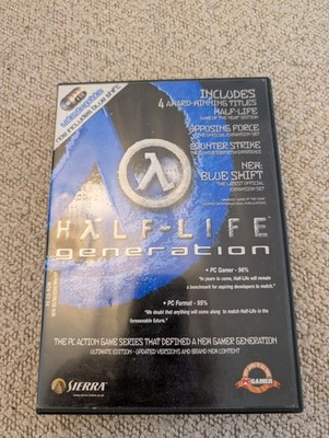 Half-Life Generation PC CD-ROM Valve FPS Vintage Spiel mit Handbuch, 4-Disc Set