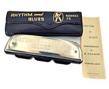 Hohner Rhythm  Blues Harmonica w/ Case  Instructions Made Germany