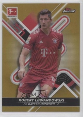2021 Topps Finest Bundesliga Gold Refractor 15/50 Robert Lewandowski #127 07r2