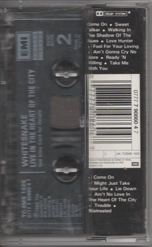 Whitesnake 'Live In The Heart Of The City' Cassette Album (Reissue) - Picture 2 of 2