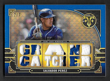 2022 Topps Triple Threads Relic, Salvador Perez, Grand Catcher, Sapphire #2/3