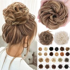 45G Curly Messy Bun Hair Piece Scrunchie Updo Hair Extensions Real AS Human Hair