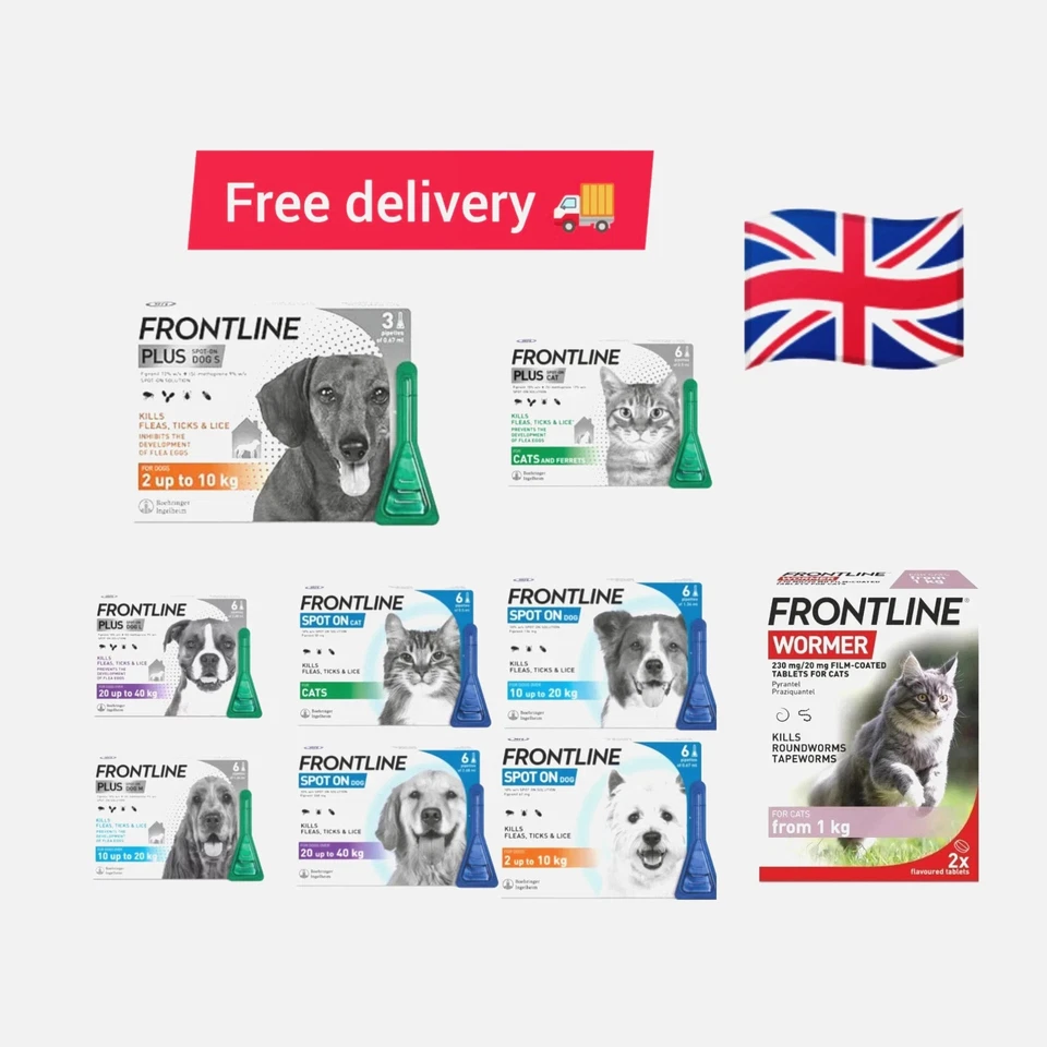 Frontline Spot on/Frontline PLUS flea and tick treatment for cat & dog 3, 6 ppt