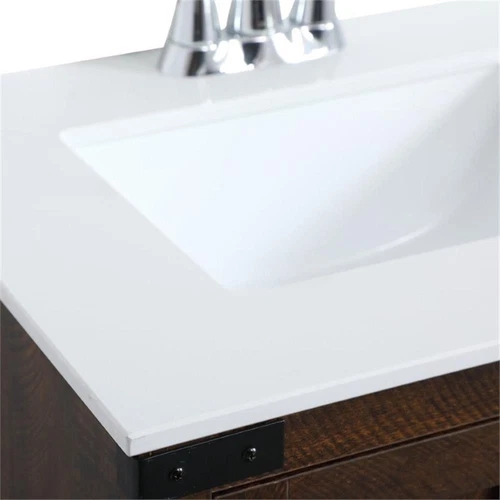 Elegant Decor Dean 36" Single Quartz Top Bathroom Vanity in Espresso - Picture 10 of 15