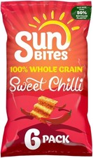 Sunbites Sun Ripened Sweet Chilli Multipack Snacks Crisps 6x25g