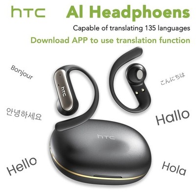 HTC Bluetooth AI Translation Headphones AI Headset with 134 Languages   NE52