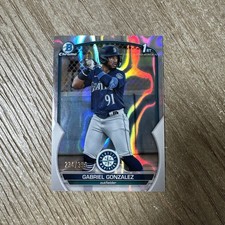 Gabriel Gonzalez 2023 Bowman Chrome 1st  #BCP-133 Lava Refractor /399 RC