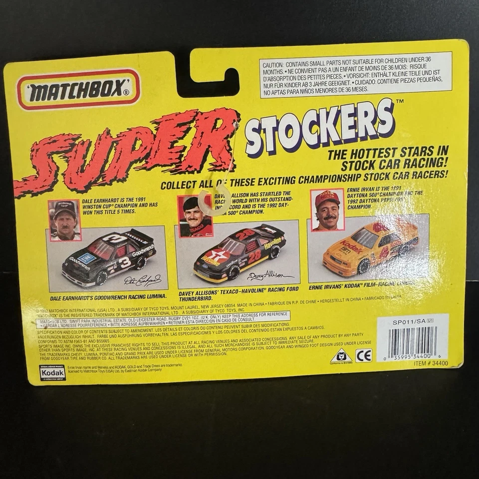 1992 Nascar Davey Allison #28 Havoline Ford Thunderbird Matchbox 1:43 - Image 2 of 4