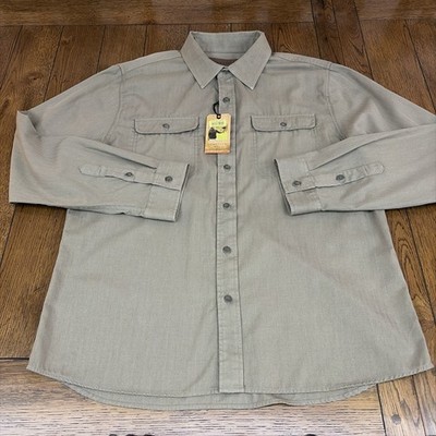 Comstock & Co Men's Long Sleeve Shirt Green Size XL NWT $99 Read