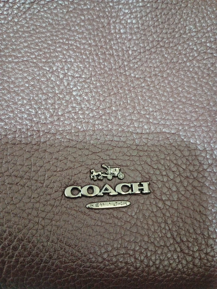 Cartera/bolso de hombro Coach Briwn Turnlock Edie de cuero granulado Foto 2 de 4