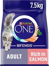 PURINA ONE Bifensis Adult Dry Cat Food Salmon 7.5kg Pack 4.79 per kilo