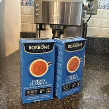 Borbone Ground Coffee B 250g ( 8 Oz) Crema Classica X 2 Bricks