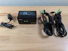 CKL 2-Port Triple-Monitor 2K/4K HDMI KVM Switch w/ Audio & USB 2.0 Hub + Cables