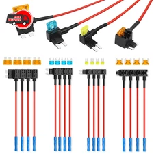 16 Pack 4 Types Fuse Tap, Upgraded 12V Car Add a Circuit Tap Kit -...