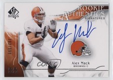 2009 SP Authentic Rookie Authentics Signatures 782/999 Alex Mack #303 Auto 1e1b