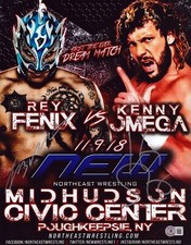 Kenny Omega & Rey Fenix Signed 11x14 Photo BAS COA AEW WWE ROH Lucha Libre AAA