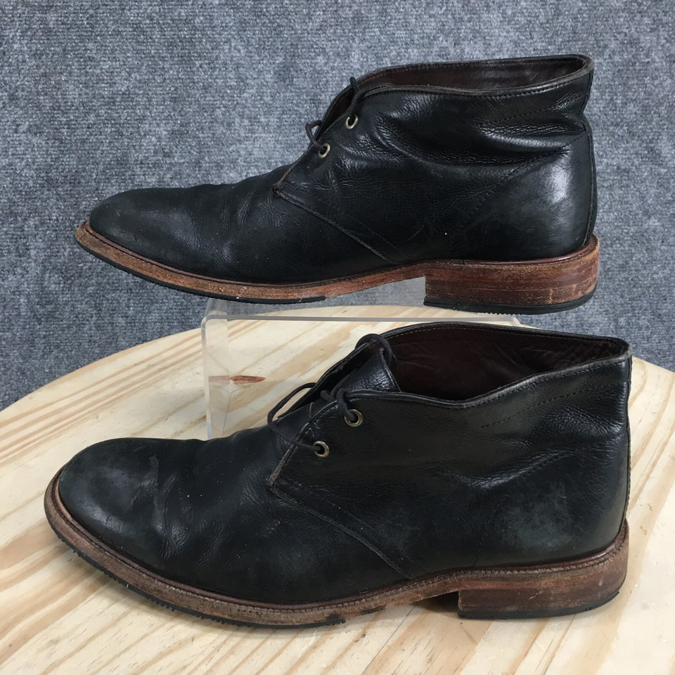 Timberland Wodehouse Botas Para Hombres 10 M Chukka Botines Cuero Negro Con Cordones Foto 2 de 4