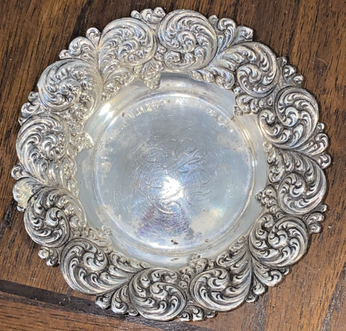 Sehr schöne antike Sterling Silber 6" Servierschale/Schale - 219 E-Swirl Design - Bild 13 von 14