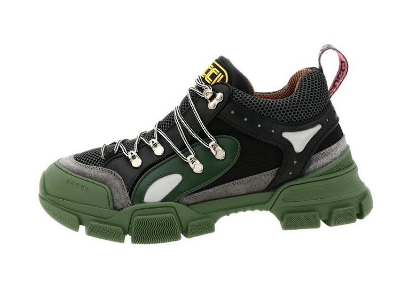 Gucci Flashtrek Green Low-Top Sneaker Z3203 Men's Size 8 G / 8.5
