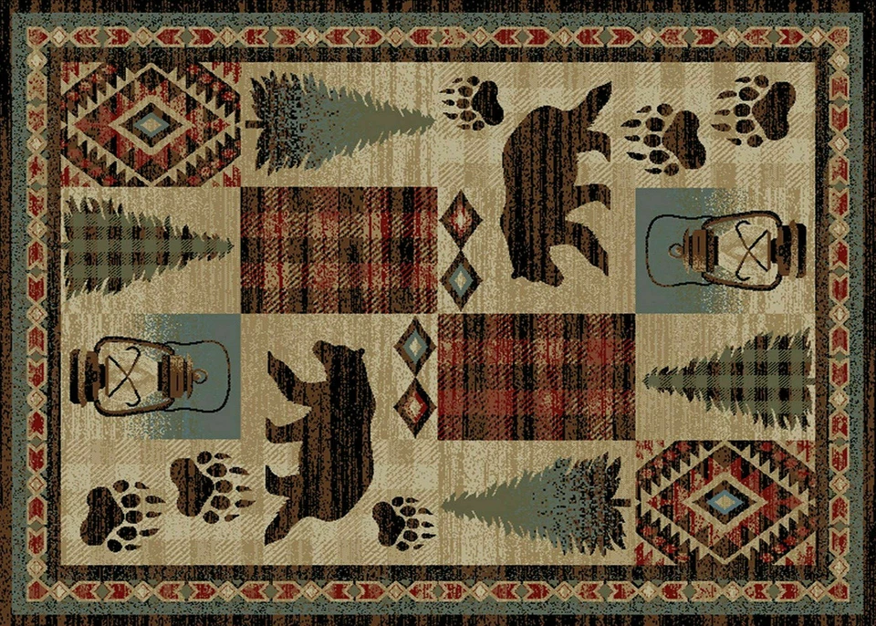 Alfombra de cabina Bear Paw Lodge 8x10 (7'10" x 9'10") **ENVÍO GRATUITO** Foto 2 de 2