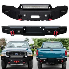 Vijay For 1999-2004 Ford F250 F350 Steel Front or Rear Bumper with LED Lights