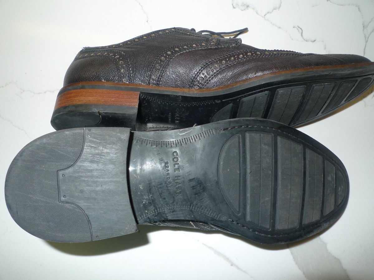 Cole Haan Grand OS Men’s Shoes Black Suede Lace Up Wing Tips Size 11.5 C22872F Cole Haan Grand OS Shoes Mens 11 M Black Suede Leather  main image 3