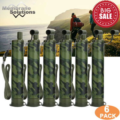 #ad #ad Portable Water Filter Straw Purifier Filtration Emergency Survival Outdoor6Pack $39.99