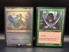 MTG NM Lathril, Blade of the Elves Etched Foil + Llanowar Elves Retro Foil Promo