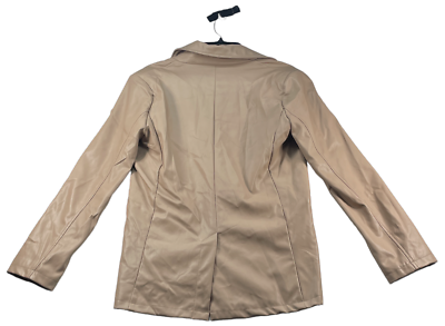 And Now This Faux Leather Jacket Womens size XS Beige Almond