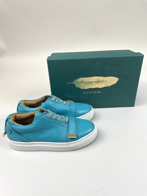 Girls Buscemi 'Ocean' Blue Low Top Trainers UK Kids Size 10 EU