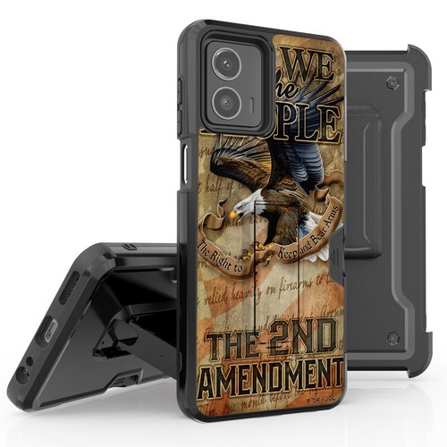 EAGLE BROWN STAND Case Cover + Belt Clip For MOTOROLA G POWER 2023/G 5G 2023 NEW - Picture 5 of 6